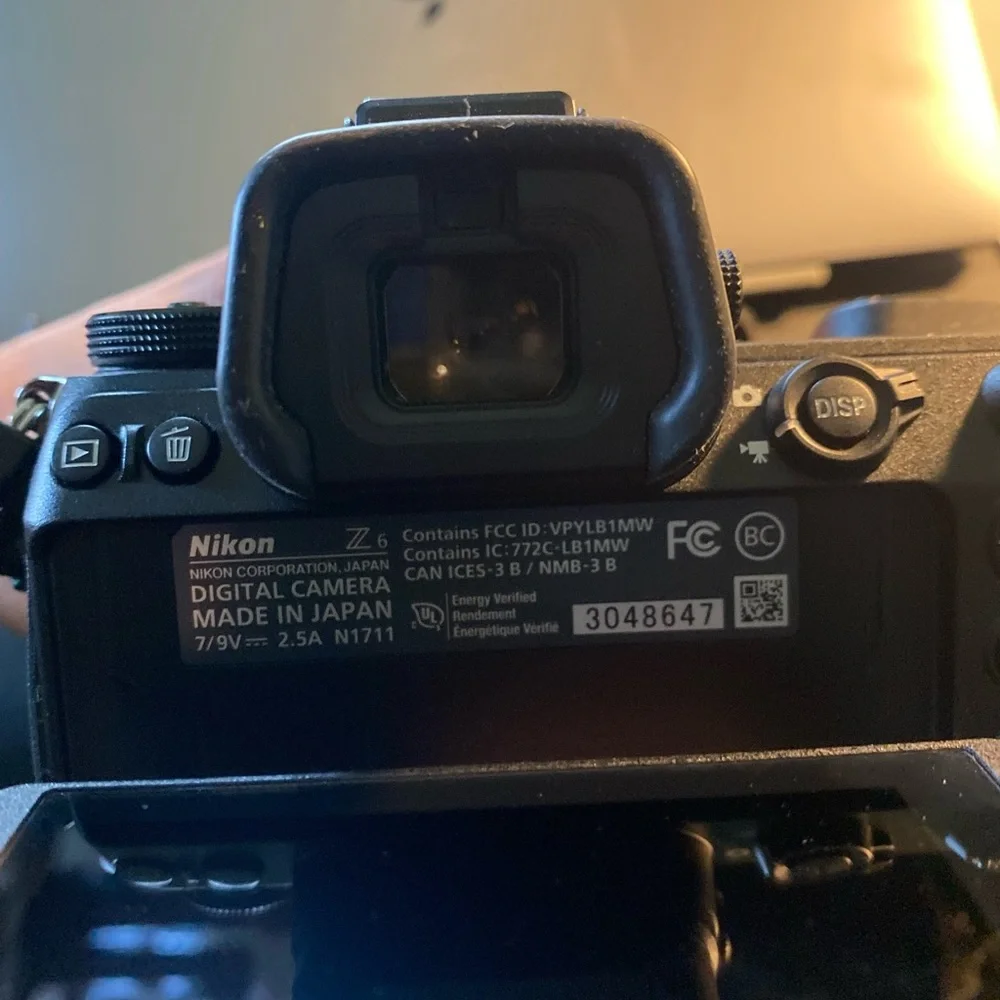 Nikon Z6 camera with 24-70/4S lens